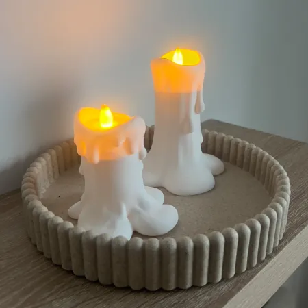 Świeczniki na Haloween Stopiony Wosk na Świeczkę LED (2 szt.)